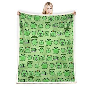 juirnost frog blanket frog gifts for women frog gifts for frog lovers soft and cozy throw blanket for couch sofa bed living dorm room home decor 50x60inch soft warm lightweight