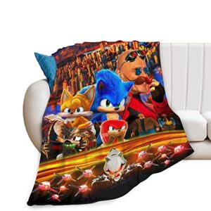 cartoon hedgehog throw blanket ultra soft flannel fleece blanket livingroom sofa blanket lightweight plush for kids adults 60″x50″