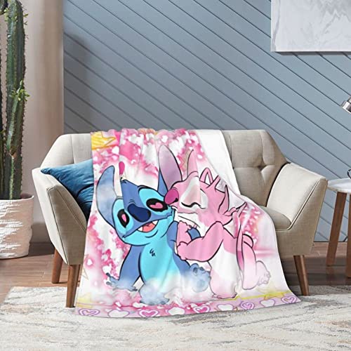 MANMAT Cartoon Throw Blanket Lightweight Cozy Couch Bed Super Soft and Warm Flannel Fleece Microfiber Throws Blankets for All Seasons 50''x40''