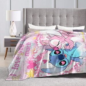 MANMAT Cartoon Throw Blanket Lightweight Cozy Couch Bed Super Soft and Warm Flannel Fleece Microfiber Throws Blankets for All Seasons 50''x40''