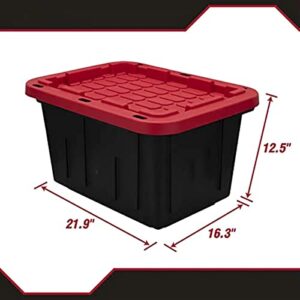 4 Pack 12 Gallon Plastic Storage Bin Tote Organizing Container With Durable Lid and Secure Latching Buckles,Plastic Storage Bin