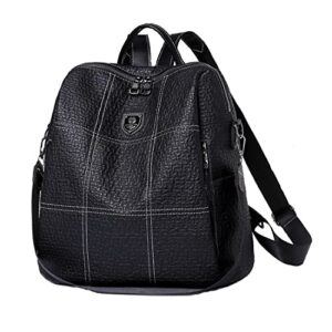 bonven small backpack for women,fashion backpack purse faux leather shoulder back pack bag black