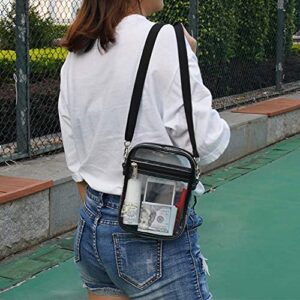 Clear Bag Stadium Approved, Crossbody Bags, Small Transparent Purse for Women See Through Handbag with Adjustable Strap for Concerts Sports Events, Fans, Game, Festivals Purple