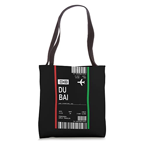 Board Ticket Boarding Pass Dubai Airport Flight Passenger Tote Bag