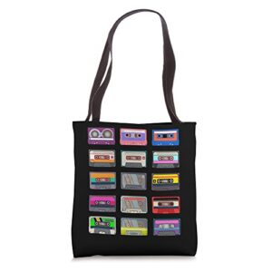 80s Music Discs Funny 80s Music Outfit 70s Music Tote Bag