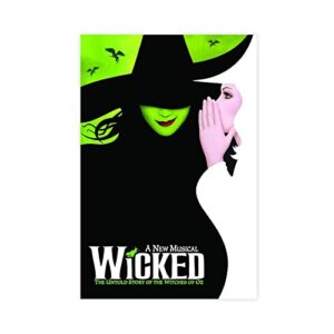 shruan broadway musical wicked canvas poster wall art decor print picture paintings for living room bedroom decoration unframe-style 12x18inch(30x45cm)