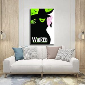 Shruan Broadway Musical Wicked Canvas Poster Wall Art Decor Print Picture Paintings for Living Room Bedroom Decoration Unframe-style 12x18inch(30x45cm)