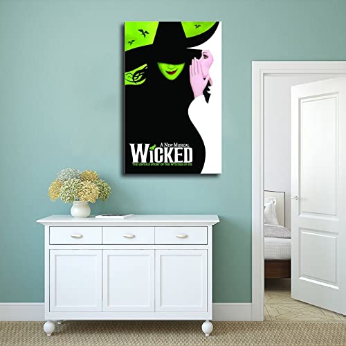 Shruan Broadway Musical Wicked Canvas Poster Wall Art Decor Print Picture Paintings for Living Room Bedroom Decoration Unframe-style 12x18inch(30x45cm)