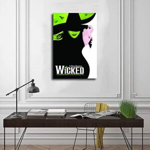 Shruan Broadway Musical Wicked Canvas Poster Wall Art Decor Print Picture Paintings for Living Room Bedroom Decoration Unframe-style 12x18inch(30x45cm)