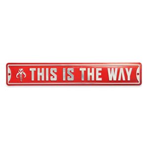 open road brands disney star wars the mandalorian this is the way metal street sign – vintage star wars sign for man cave or movie room