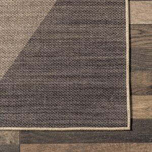 nuLOOM Simple Diamond Easy-Jute Machine Washable Area Rug, 5' x 8', Brown