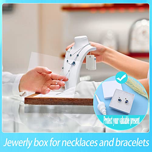 20 Pack Cardboard Jewelry Boxes Bulk -3.5"x3.5"x1" Cotton Filled Small Gift Boxes With Lids For Jewelry Packaging,White Small Jewelry Gift Boxes For Necklaces and Bracelets.small Gift Box For Jewelry