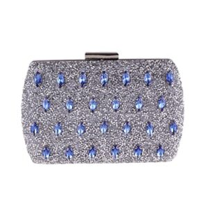 seijy blue color women diamonds party day clutch small evening bags diamonds female holder handbags (color : d, size : 1)