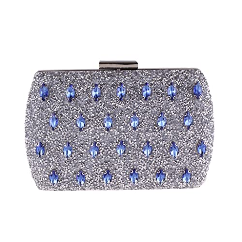 SEIJY Blue Color Women Diamonds Party Day Clutch Small Evening Bags Diamonds Female Holder Handbags (Color : D, Size : 1)