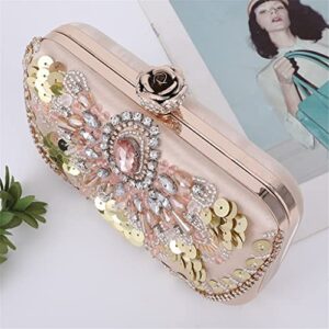 SEIJY Sequined Women Evening Bags Beaded Small Day Clutch Embroidery Hollow Vintage Wedding Party Handbags Purse