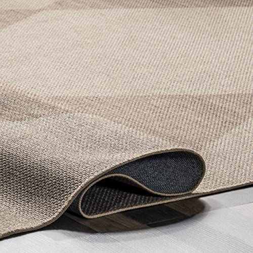 nuLOOM Simple Diamond Easy-Jute Machine Washable Area Rug, 5' x 8', Natural