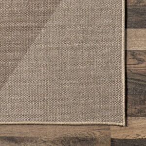 nuLOOM Simple Diamond Easy-Jute Machine Washable Area Rug, 5' x 8', Natural