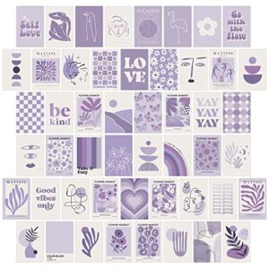 wall67 purple room decor aesthetic,lavender wall collage kit posters for room aesthetic posters prints,purple aesthetic dorm room decor for teen girl (50pcs 4×6 inch