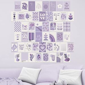 wall67 Purple Room Decor Aesthetic,Lavender Wall Collage Kit Posters for Room Aesthetic Posters Prints,Purple Aesthetic Dorm Room Decor for Teen Girl (50pcs 4x6 inch