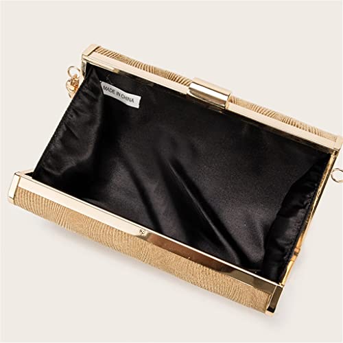 SEIJY Tassel Women Evening Bags Golden Party Day Clutch Purse with Chain Shoulder Handbags Purse (Color : Black, Size : 1)