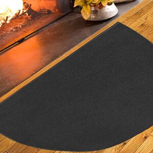 hi!sci fireproof fireplace mat hearth area rug fire retardant fiberglass mat protects floors from sparks embers(24x40inch)