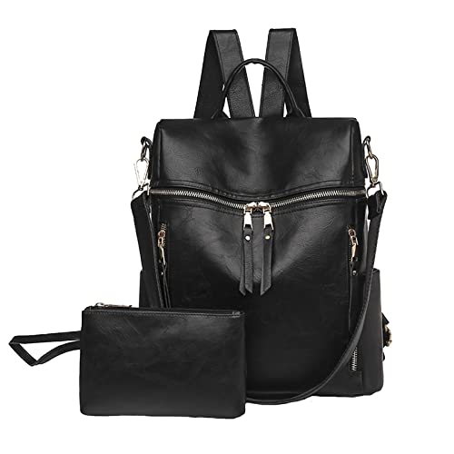 CQCYD Leather Backpack Purse Shoulder Bag for Women Leather Medium Size Tassel Backpack Fashion Handbags and Travel Bags