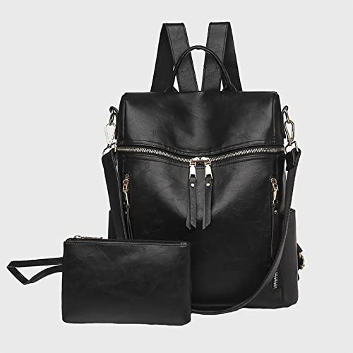 CQCYD Leather Backpack Purse Shoulder Bag for Women Leather Medium Size Tassel Backpack Fashion Handbags and Travel Bags