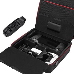 migitec hard shell carrying case compatible with steam deck, all-in-one travel bag holds steam deck console, standard game controller, docking station, power adapter and other accessories