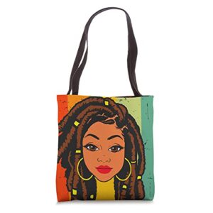 unapologetically loc’d funny locs black queen women girls tote bag