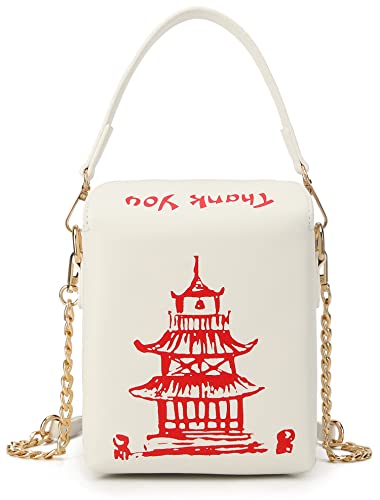 lola mae Chinese Takeout Box Crossbody Bag for Women Novelty to go Case Messenger Shoulder Purse Fun Naughty Handbag…