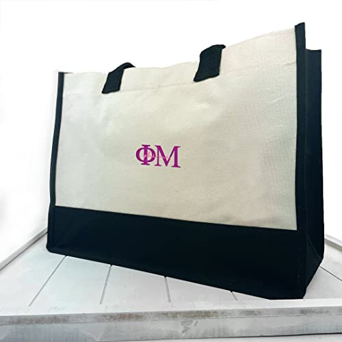 Phi Mu Embroidered Tote Bag