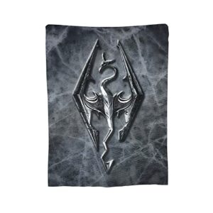 Skyrim Blanket Soft Warm Throw Blankets 80"x60" for Bedroom Couch Travelling