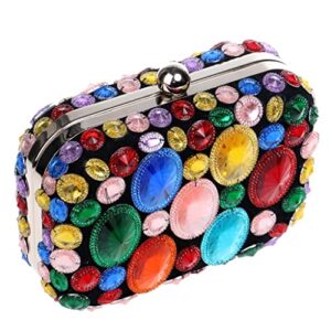 mxiaoxia acrylic beaded women evening bags with chain shoulder small purse day clutches for wedding party dinner evening bags
