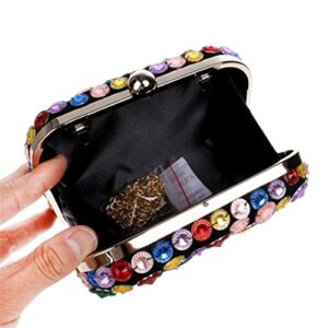 MXIAOXIA Acrylic Beaded Women Evening Bags with Chain Shoulder Small Purse Day Clutches for Wedding Party Dinner Evening Bags