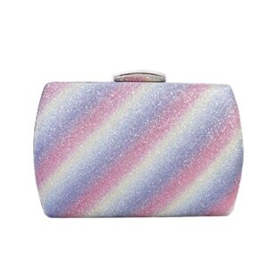 mxiaoxia metal rainbow clutch women crystal evening bags clutches party cocktail purses and handbag