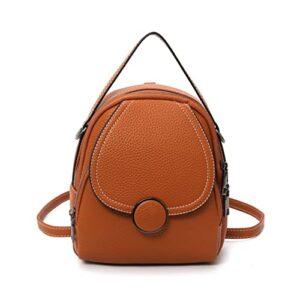 awxzom women’s mini fashion backpack purse min cross purses for women, mini backpack for teens (brown)