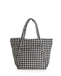 cloud bag – black & white pixel gingham