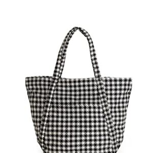 Cloud Bag - Black & White Pixel Gingham