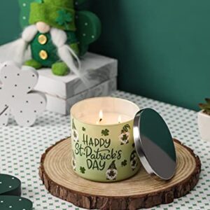 St. Patrick’s Day Candle, Luck Eucalyptus Mint Scented Candle, Large 3 Wicks, 14 oz