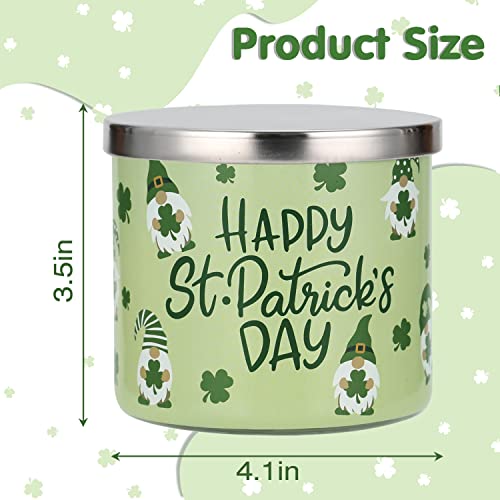 St. Patrick’s Day Candle, Luck Eucalyptus Mint Scented Candle, Large 3 Wicks, 14 oz