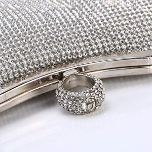 Gaoxin Party Cross Handbag Diamond Women Shoulder Evening Fashion Clutch Bag Rhinestone Bag Flat Hard Clutch Wallet