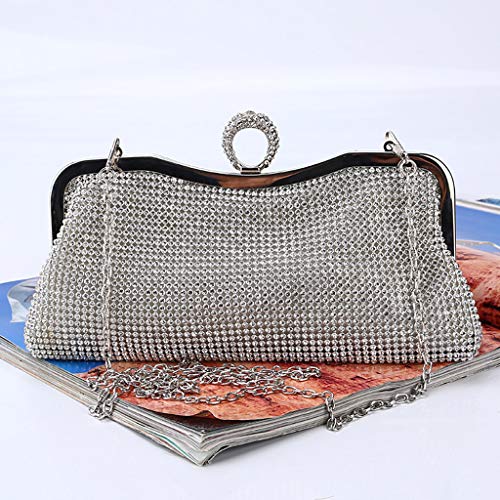 Gaoxin Party Cross Handbag Diamond Women Shoulder Evening Fashion Clutch Bag Rhinestone Bag Flat Hard Clutch Wallet