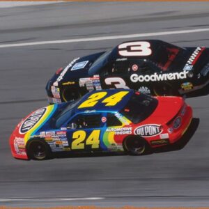 Shvieiart Metal Tin Sign Retro Metal Sign Jeff Gordon and Dale Earnhardt 1995 Race Poster Home Bar Pub Garage Decor Gifts Home Wall Art Decoration 8x12 INCH