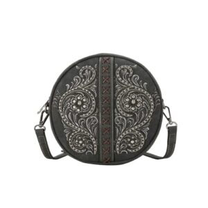 montana west western purses for women crossbody bag circle round bag vintage shoulder handbag mw1076-118bk