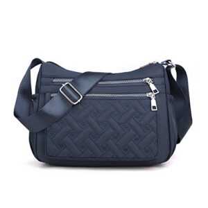 Karresly Crossbody Purse for Women Multi Pocket Cross Tote Small Travel Shoulder Bag Casual Messenger Bag(Dark Blue)