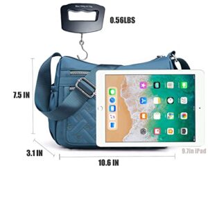Karresly Crossbody Purse for Women Multi Pocket Cross Tote Small Travel Shoulder Bag Casual Messenger Bag(Dark Blue)