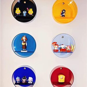 ROYALITA Acrylic Floating Display Shelf for Funko Pops, Handmade Wall Display Shelves - Perfect Display for Funko Pop Figures, Colorful Acrylic Display for Collectibles,Black