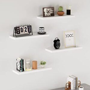 JOLLYMER White Flating Shelf for Living Room, Bedroom and Bathroom