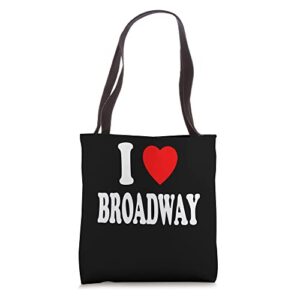 i heart (love) broadway musical performance song dance tote bag