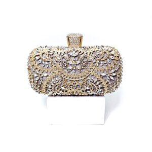 yllwh evening clutch bag for women wedding golden clutch purse chain shoulder bag small party handbag with metal handle